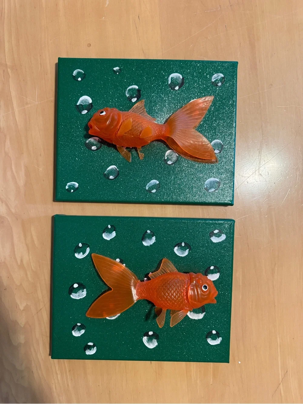 3D Adorable Decorative Orange Goldfish Wall Art Plaque